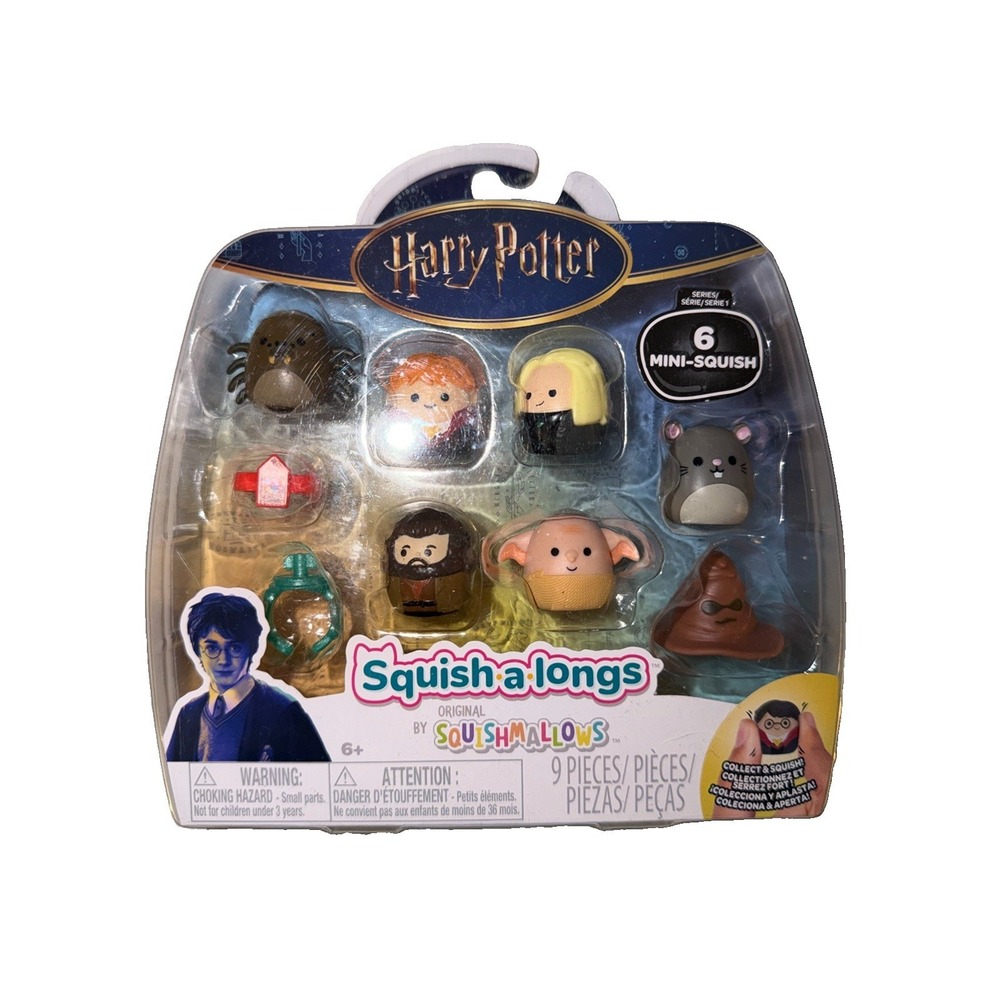 Harry Potter Squish-a-longs Series 1 Mini Squishmallows 9 Piece Set Jazwares NEW